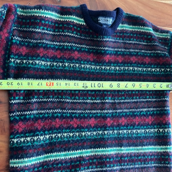 Vintage Land’s End Shetland Wool Multicoloured Sweater Men’s XL-fits like sm/md* - Picture 4 of 9